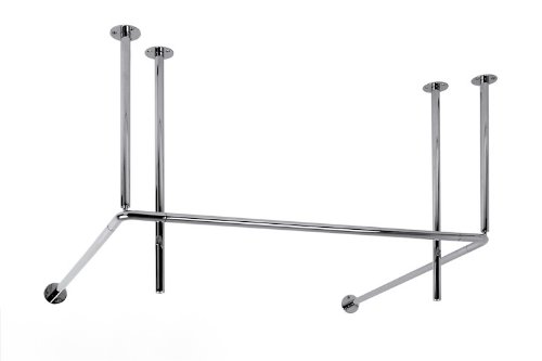Supporto da soffitto FRELU per la tenda da doccia di sistema - accorciabile - in acciaio inox, 700mm