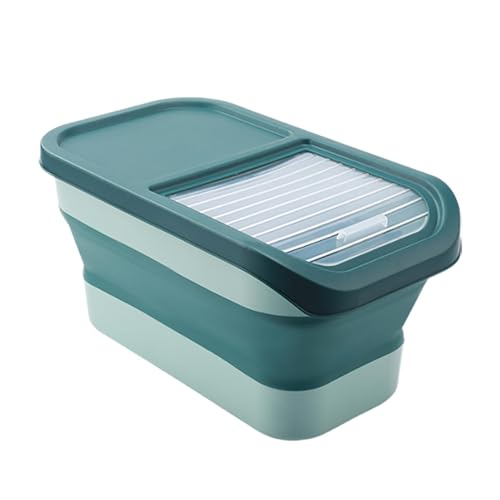 CEWIFO Hundefutter Aufbewahrung 6-8 kg luftdicht mit Klappdeckel Rädern, große Faltbare Futterbox für Hund & Katze futtertonne Hund