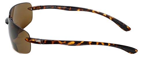 Grand Banks 470BF Polarized Bi-Focal Rimless Reading Sunglasses in Black or Tortoise3