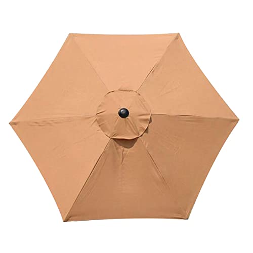 YLZBA Tela de Recambio for Sombrilla Parasol de 2.7m,6 Costillas Toldo de Repuesto for Sombrilla Parasol De Repuesto for Sombrilla for jardín, Patio, Playa, Piscina, Mercado (Solo toldo)(Khaki)