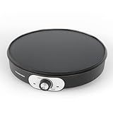 appareil a pate kenwood at910  GOURMETmaxx Appareil à crêpes 1200 W noir avec distributeur de pâte et spatule à crêpes