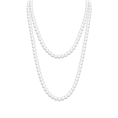 Image of Zeffy Pearl Necklace 4MM /6MM /8MM Dainty Round Imitation Pearl Choker Necklace Wedding Pearl Necklace Delicate Jewelry for Women Simple Bridesmaid Jewelry Gifts