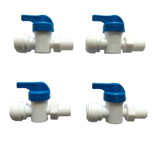 Image of STAR ENTERPRISES,* / /* RO 3 /8 Size Plastic Inlet Ball Valve for Pipe Tubing RO Water Purifier, On /Off Tee Cock (4)