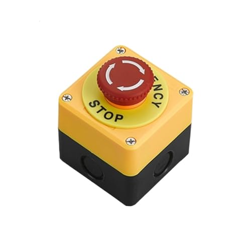 Bouton démarrage électrique ascenseur 1P 5A boîte commande arrêt urgence IP65 jaune