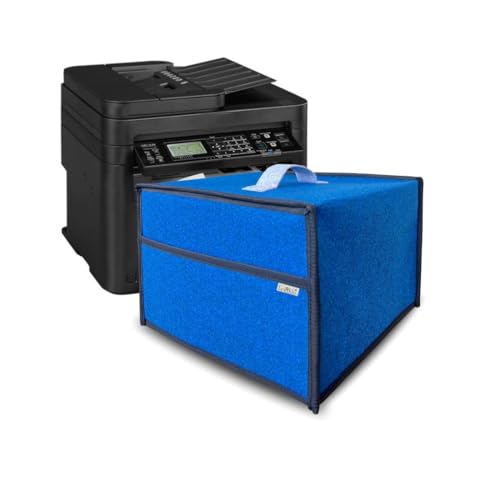 FREDDO- Printer Cover With Pocket 400 GSM Thick Felt Fabric Washable Dustproof Scratch free for Canon MF244DW Color- BLUE, Pack of 1 Piece
