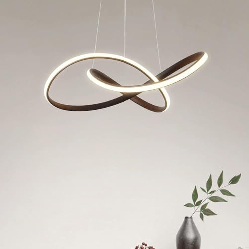 Suspension LED moderne noire 50 cm à intensité variable pour éclairage salon - 4
