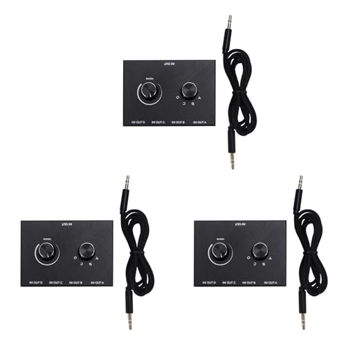 Sélecteur audio AUX stéréo 4 entrées répartiteur jack 3,5 mm commutateur