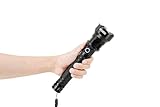 Hyundai Lighting - Oplaadbare aluminium zaklamp met USB - 25 cm - 2000 lumen LED
