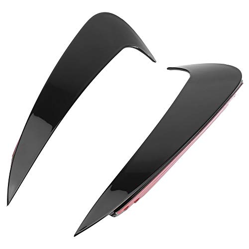 X Autohaux Pair Rear Bumper Vent Cover Flaps Splitter Trim Black Abs For Mercedes-Benz C Class Coupe C205 C63 #TOP2