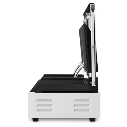 VERTES Kontaktgrill doppelt, Gusseisen Grillplatte, 3200 W Gastro Multigrill für Fladenbrot, Fleisch, Gemüse, Sandwich, Edelstahlgehäuse, regelbar 0-300°C, teflonbeschichtet, Professionell – Bild 5