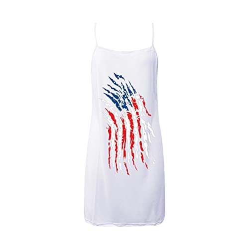 Amikadom White Independence Day Skims Túnica Slim Dupe Bustier Juvenil Sem Manga Decote V Brunch A L