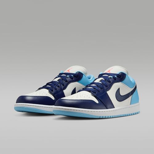 Image of Air Jordan 1 Low Men's Shoes (Sail /Blue Chill /Hot Lava /Blue Void)