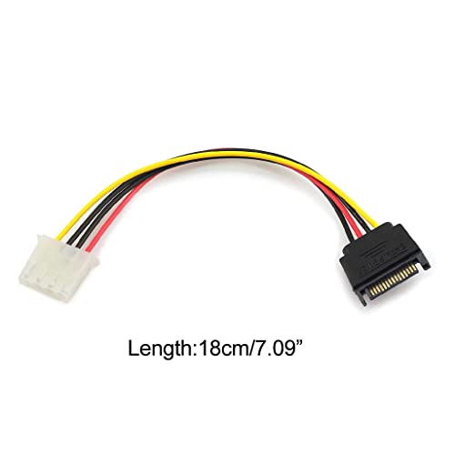 Cable adaptador 4Pin a SATA 15 Pin 18 cm miniatura 4