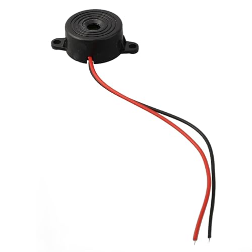 Gdfnmogo Zumbador electrónico de CC de 3 a 24 V con cables de presión de sonido de 85 db, frecuencia de 3000 Hz, circuito de accionamiento integrado para aplicaciones automotrices e industriales