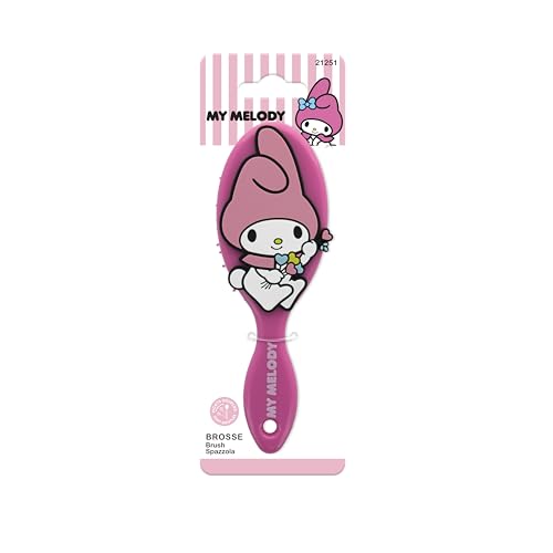 HELLO KITTY – Cepillo para el cabello desenredado suave, formato medio – MY MELODY – Producto oficial Sanrio