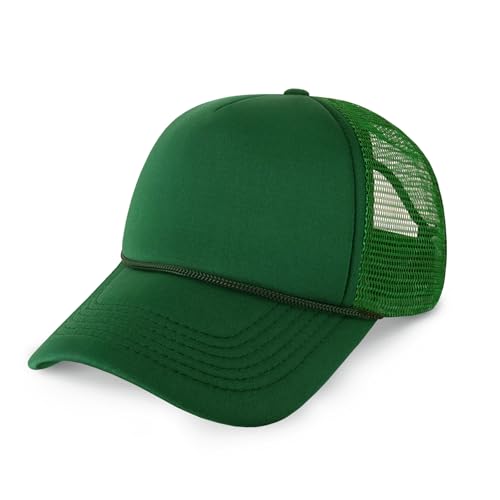 Image of CHOK.LIDS Classic Foam Trucker Hat Summer Mesh Rope Cap Solid Two Toned Blank Hat Mens Womens Adjustable Strap Light Weight
