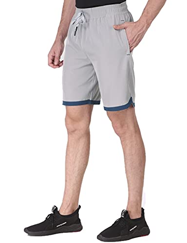 Image of FITINC N.S Lycra Self-Designed Shorts for Men with Both Sides Zipper Pockets