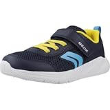 Transpirable Geox J SPRINTYE Boy A - Zapatillas Deportivas, Color Azul Marino/Amarillo, Talla 37 EU