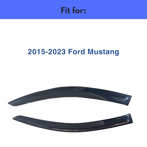 Image of IG Window Visors Fit for 2015-2023 Ford Mustang, Out-Channel Rain Guards Vent Wind Deflectors 2PC, Car Accessories for 15-23 Mustang
