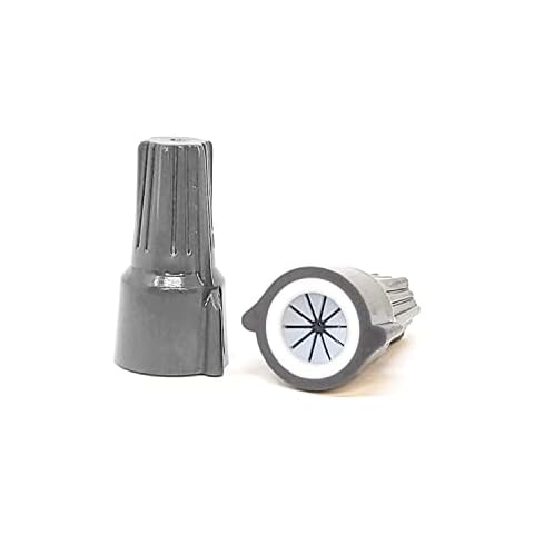 Waterproof Outdoor Landscape Wire Connectors for 20AWG-10AWG. Best for Outdoor High and Low Voltage Lighting, Grey/White Color (50 Pack, by LUMENGY) Cover