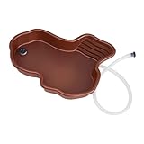 Leefasy Reptile Bathing Pool Turtle Bath Amphibians Accessories with Ramp Tortoise Feeder Habitat for Tortoise Scorpion Snake, with Hose