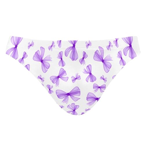 Purple Bows Swim Briefs for Men Swimsuit Bikini Swimwear S B0405130
