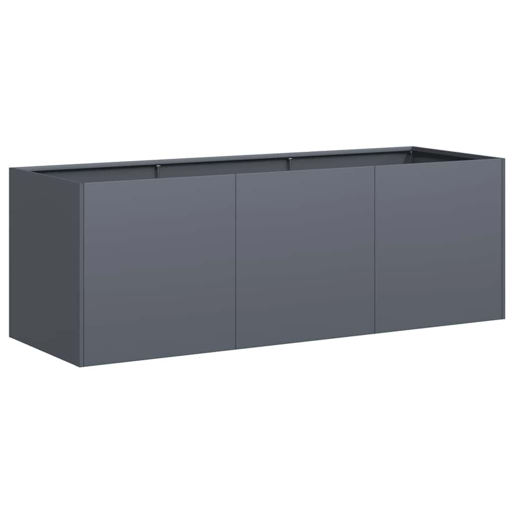 vidaXL Pflanzkübel Anthrazit 120x40x40 cm Kaltgewalzter Stahl
