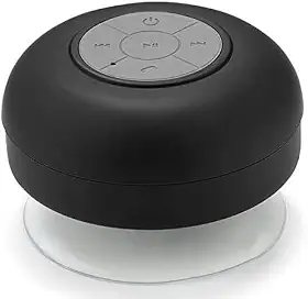 Mini Caixa de Som Bluetooth à Prova d’Água com Ventosa 5W Preta