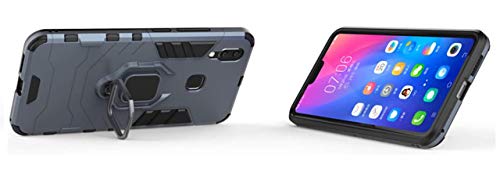 Image of Robot Armor Shockproof Soft TPU and Hard PC Back Cover with Ring Case for Vivo V9 Pro /Vivo 1851 - Blue