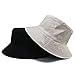 BAOZENGMUY Chapeau Bob Grande Taille Seau Chapeaux Grande Taille Homme Chapeau Grande Tête en Plein Air Panama Casquettes Coton Énorme Pêcheur Chapeaux 59-64 Cm Blackbeige