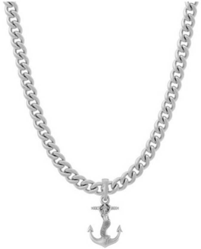 Pendentif ancre de bateau argent sterling 925 chaîne 55cm collier homme petit modèle 1004