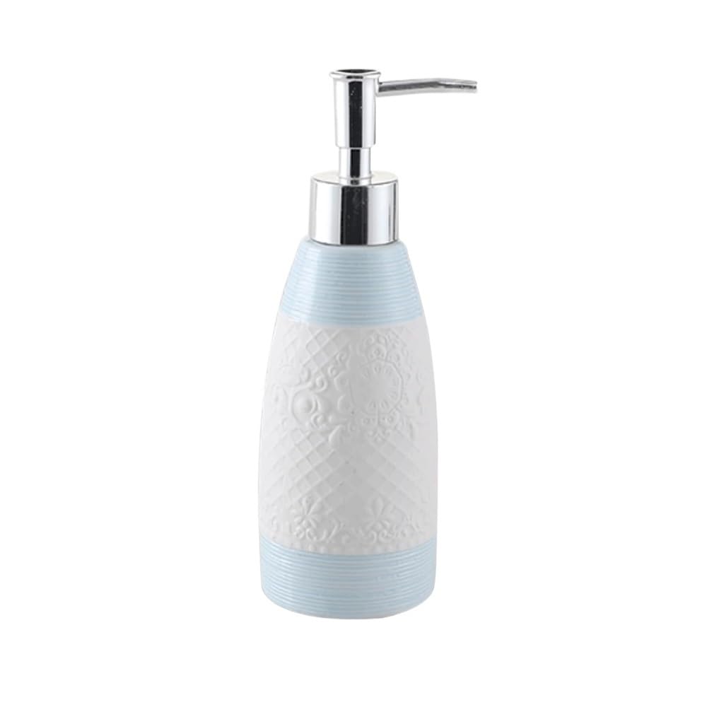 Distributore di Sapone Manuale da 11,2 oz/320 ml, distributore di Sapone Liquido in Ceramica, distributore di Sapone da appoggio per Doccia
