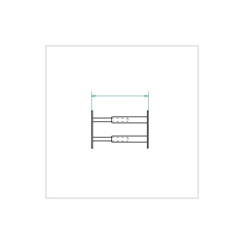 Barreau télescopique 2 barreaux 55 à 103cm blanc