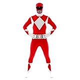 Morphsuits Official Power Ranger Morphsuit Costume,Red,Large 5'4'-5'10' (163cm - 177cm)