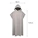kowaku Microfiber Surf Poncho, Wetsuit Changing Bath Robe, Beach Towel with Hood Beach Swimming Towel for Pool Swimming Beach Party, Gray