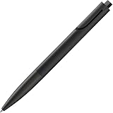 Lamy noto all black Kugelschreiber - puristischer Kuli mit Gehäuse aus Kunststoff in Dreiecksform - Clip entsteht aus der Gehäusekontur - inkl. Großraummine M 16 in Strichbreite M in schwarz