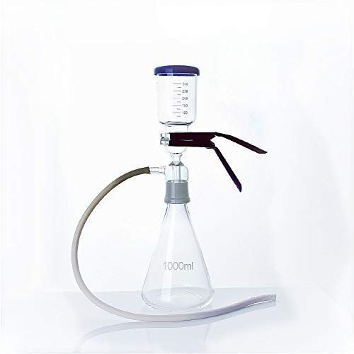 INTCHE Dispositivo de Filtro de Filtro de Vidrio de Vidrio de Vidrio de Vidrio de 1pc de Vidrio con la Taza del Filtro y la Botella de recepción 1000 ml