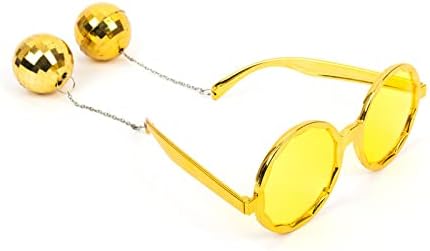 Lalantopparties Gloden Side Balls Party Goggles For Birthday, Bachelorette, New Year Party, Funny Novelty Party Glasses, Eye Mask, Eye Wear Party Goggles, Props, Cocktail