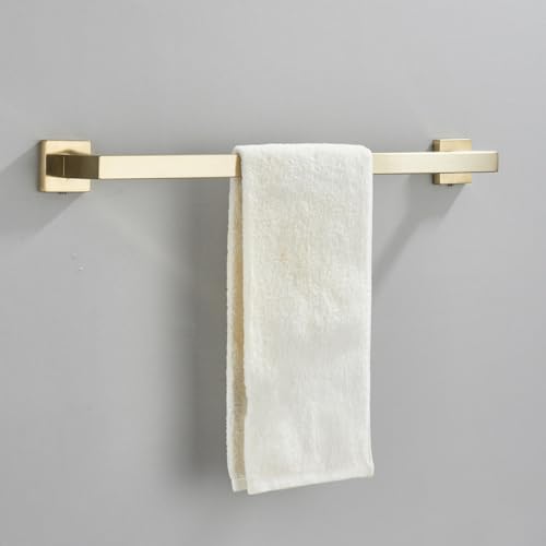 Ensemble de matériel de salle de bain doré brossé en inox avec barres