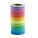 Produktbild Qpower 1663 Dekorative Regenbogen Klebeband Papier Washi Klebeband DIY, 10 -er Pack