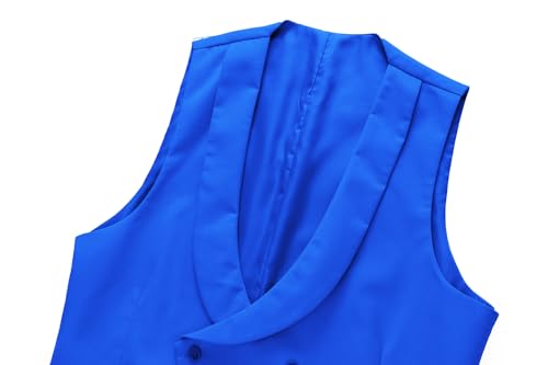 UNINUKOO Mens Tuxedo Suit Set 3 Piece Slim Fit One Button Formal Wedding Party Prom Suits for Men US Size XXL Royal Blue3