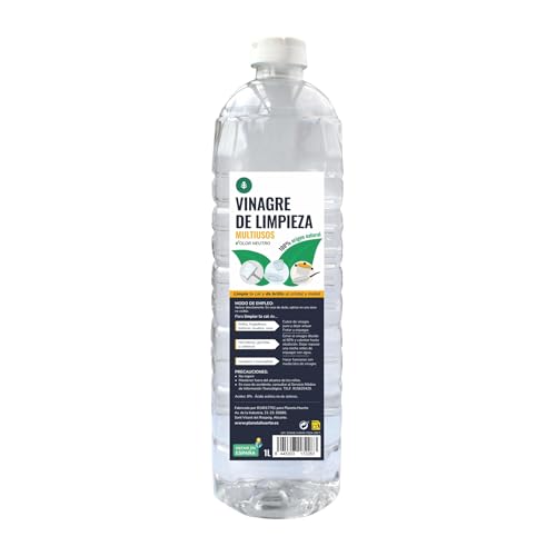 PLANETA HUERTO | Vinagre Blanco de Limpieza 1L – Vinagre Desincrustante Natural Multiusos para Cocina, Baño, Cristales y Metales, Limpieza Ecológica y Efectiva Sin Químicos
