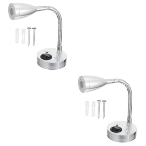 OUNONA 2pcs Portable Led Reading Light Car Swivel Spotlight for Rv Boat Motorhome Warm Light Fixture for Interior Lighting Reading