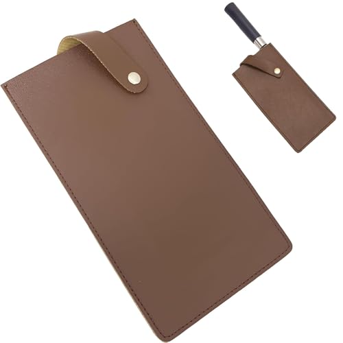 Knife Guard for Chef Knife, 8.5 Inch PU Leather Sheath, Brown Sleeve for Knives, Cleaver Knife Cover, Kitchen Knife Protective Sheath