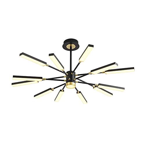 Plafonnier design moderne noir et blanc style mi-siècle à intensité variable