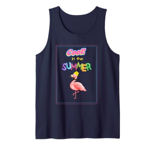 Fresco en el verano Flamingo Camiseta sin Mangas