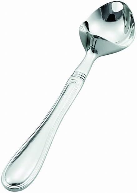 Miniatura 3 de Creative Gifts International Westwood Cuchara de helado niquelada sin deslustre, mango de borde biselado, 8 pulgadas de largo, caja de regalo