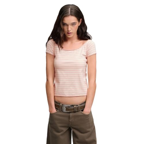 T shirt top bardot à épaules dénudées femme Superdry - vue 2