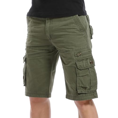 Short de travail vintage homme tricot décontracté vert 6XL