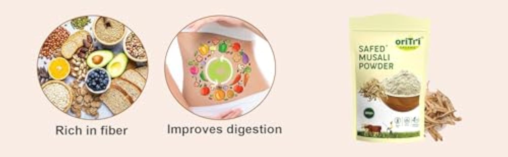 Oritri Organics Safed Musli Root Powder for Vitality